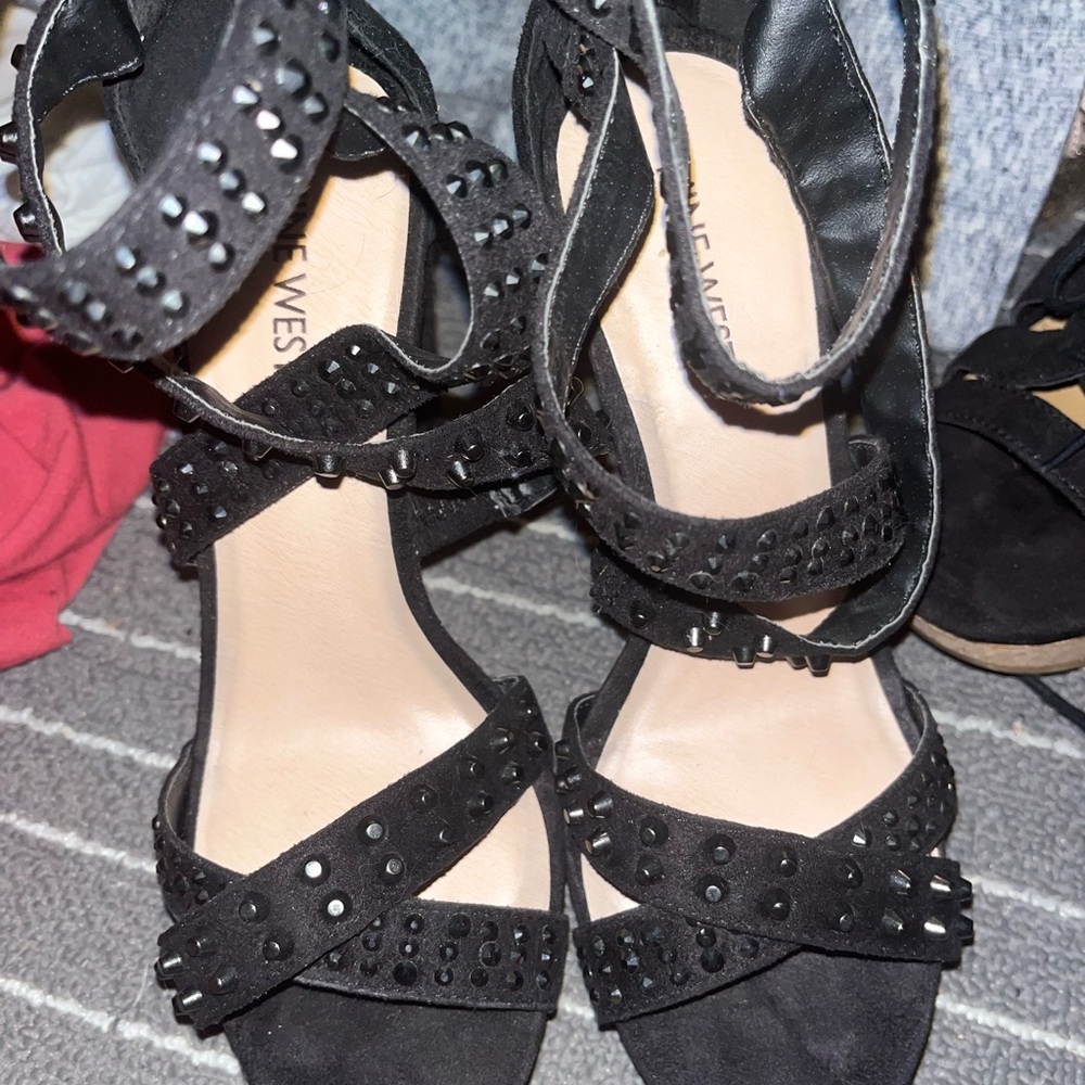 Nine West heel with studs,  like new, women US size 7.5